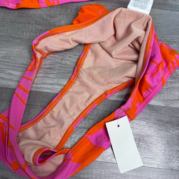 NWT Speedo Floral Bikini Set Orange Size 14 - Picture 3 of 8